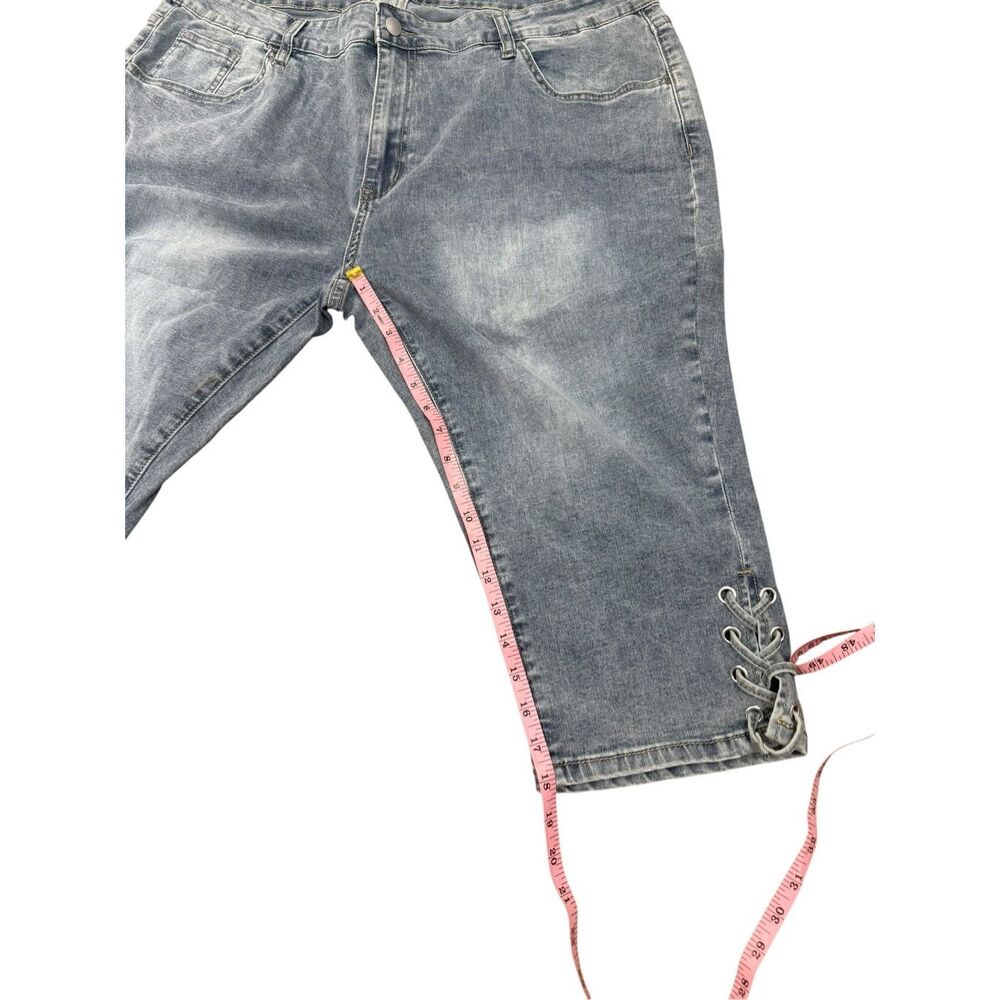 NWT Fashion Nova Wait For Me Denim Capri 2Pc Set 3X - Picture 7 of 14